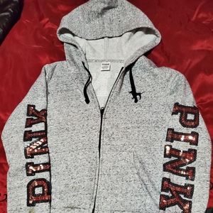 VS Pink zip up hoody
